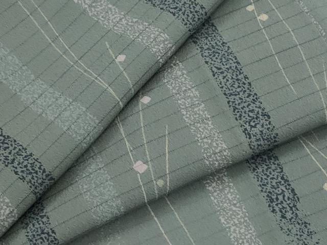 平和屋着物＊夏物　小紋　絽縮緬　間道　洗える着物　AABK8785st