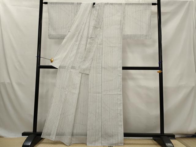 平和屋着物＊夏物　小紋　絽　竹縞　洗える着物　AABK8788st