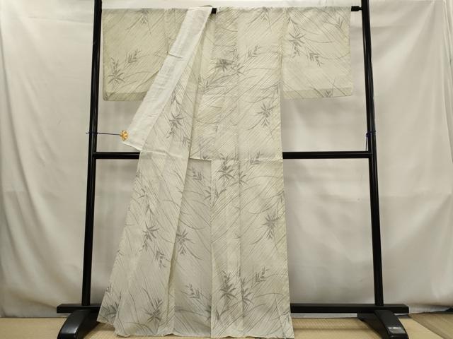平和屋着物＊夏物　小紋　紗　草花文　AABK8792st