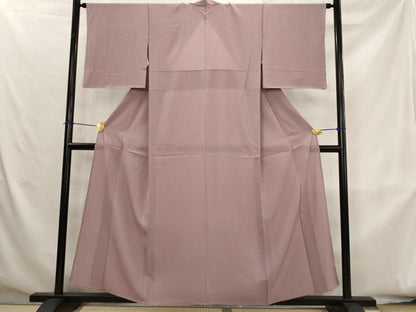平和屋着物＊夏物　色無地　絽　梅鼠色　正絹　逸品　AABK8795st