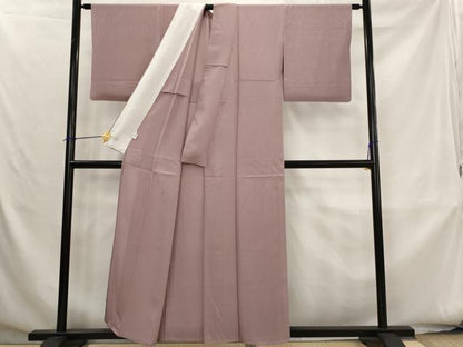 平和屋着物＊夏物　色無地　絽　梅鼠色　正絹　逸品　AABK8795st