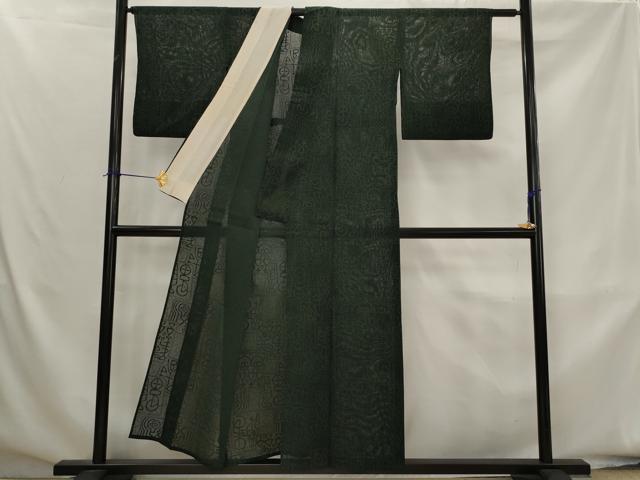 平和屋着物＊夏物　小紋　紗　幾何学文様　正絹　逸品　AABK8796st