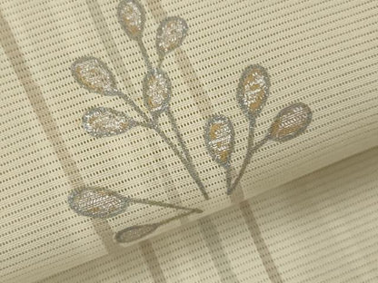 平和屋着物＊夏物　訪問着　絽　草花文　銀彩　正絹　逸品　AABK8797st