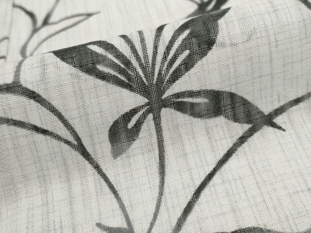 平和屋着物＊夏物　小紋　紗　草花文　洗える着物　AABK8801st