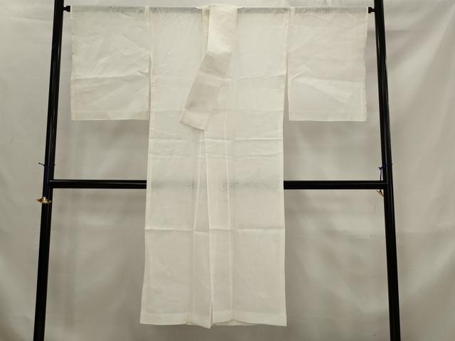平和屋着物＊夏物　長襦袢　流水草花文紗　生成り色　麻　逸品　AABK8802st