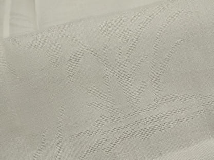 平和屋着物＊夏物　長襦袢　流水草花文紗　生成り色　麻　逸品　AABK8802st
