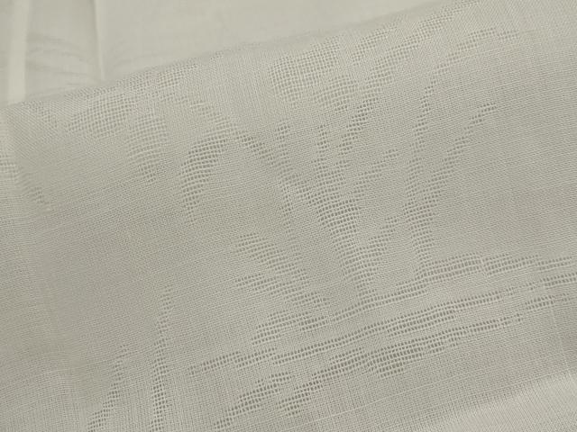 平和屋着物＊夏物　長襦袢　流水草花文紗　生成り色　麻　逸品　AABK8802st