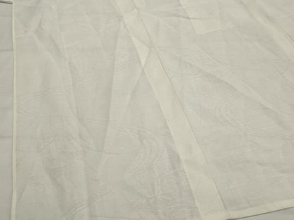 平和屋着物＊夏物　長襦袢　流水草花文紗　生成り色　麻　逸品　AABK8805st