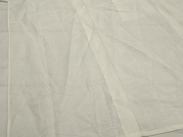 平和屋着物＊夏物　長襦袢　流水草花文紗　生成り色　麻　逸品　AABK8805st