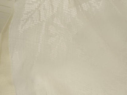 平和屋着物＊夏物　長襦袢　草花文紗　生成り色　麻　逸品　AABK8810st