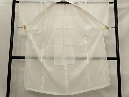 平和屋着物＊夏物　長襦袢　草花文紗　生成り色　洗える着物　AABK8811st