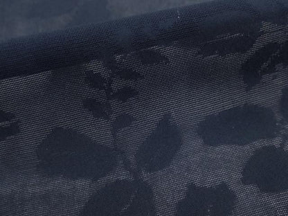 平和屋着物＊夏物　色無地　紗　枝葉紋紗　青褐色　正絹　逸品　AABK8813st