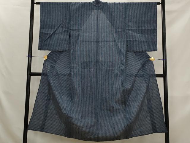 平和屋着物＊夏物　お召　紗　葉づくし　正絹　逸品　AABK8814st