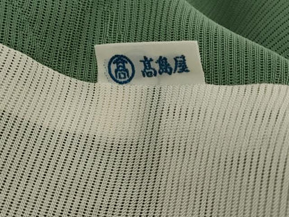 平和屋着物＊夏物　色無地　絽　芝文紗　老竹色　高島屋扱い　正絹　逸品　AABK8815st