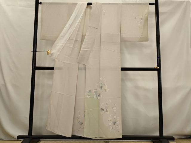 平和屋着物＊夏物　訪問着　友禅　絽　草花文　正絹　逸品　AABK8816st
