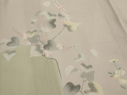 平和屋着物＊夏物　訪問着　友禅　絽　草花文　正絹　逸品　AABK8816st