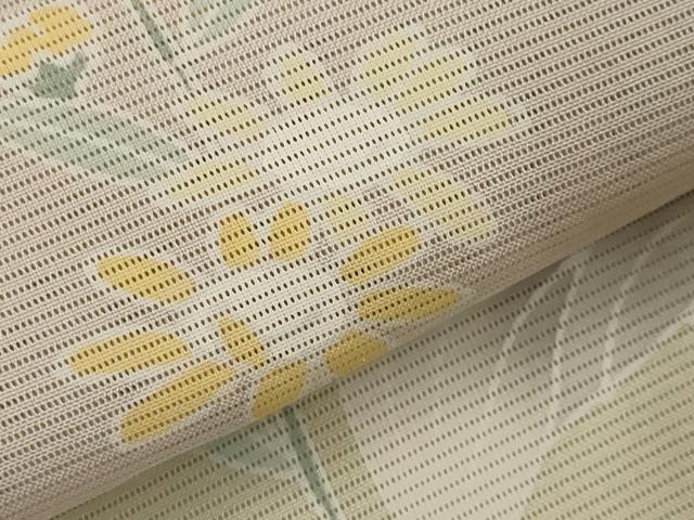 平和屋着物＊夏物　訪問着　友禅　絽　草花文　正絹　逸品　AABK8816st