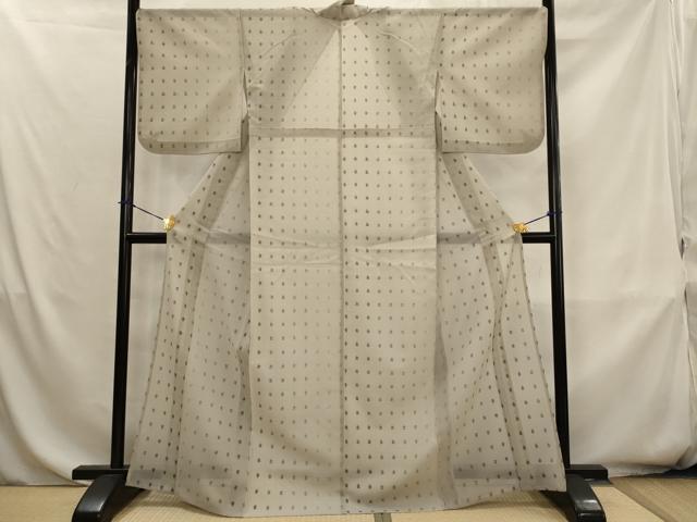 平和屋着物＊夏物　小紋　紗　井桁絣　AABK8819st