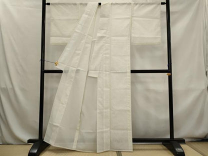 平和屋着物＊夏物　小紋　絽　亀甲文　洗える着物　AABK8826st