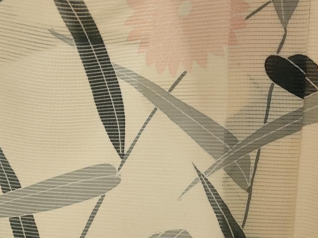 平和屋着物＊夏物　訪問着　友禅　絽　草花文　暈し染め　正絹　逸品　AABK8834st