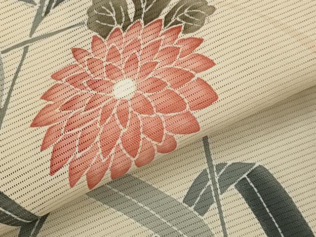 平和屋着物＊夏物　訪問着　友禅　絽　草花文　暈し染め　正絹　逸品　AABK8834st