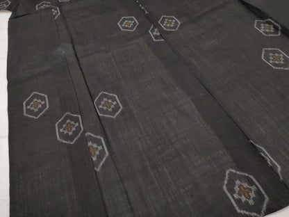 平和屋着物＊夏物　上布　亀甲文　麻　逸品　AABK8836st