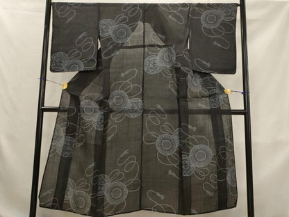平和屋着物＊夏物　重要無形文化財　本場宮古上布　鼓　苧麻　逸品　AABK8839st