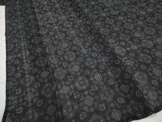 平和屋着物＊夏物　重要無形文化財　本場宮古上布　幾何学文様　苧麻　逸品　AABK8845st