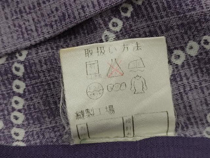 平和屋着物＊夏物　小紋　紗　勝虫　洗える着物　AABK8848st