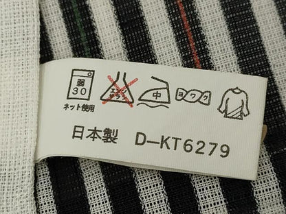 平和屋着物＊夏物　小紋　絽　間道　洗える着物　AABK8850st