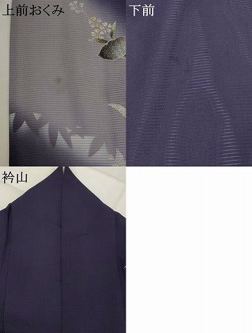 平和屋着物＊夏物　訪問着　絽　カラー　暈し染め　金銀彩　ロング丈　正絹　逸品　AABK8851st