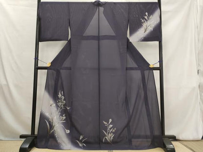 平和屋着物＊夏物　訪問着　絽　カラー　暈し染め　金銀彩　ロング丈　正絹　逸品　AABK8851st