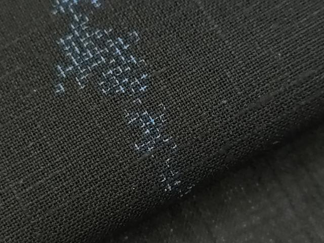 平和屋着物＊夏物　粋紗絣　草葉文　証紙付き　正絹　逸品　AABK8852st