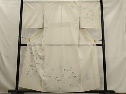 平和屋着物＊夏物　訪問着　絽　流水花文　金彩　正絹　逸品　AABK8855st