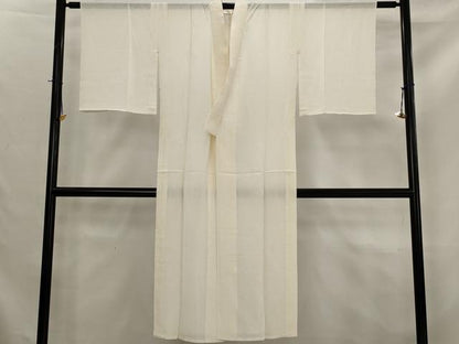 平和屋着物＊夏物　長襦袢　絽縮緬　生成り色　正絹　逸品　AABK8864st