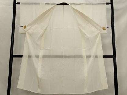 平和屋着物＊夏物　長襦袢　絽縮緬　生成り色　正絹　逸品　AABK8864st