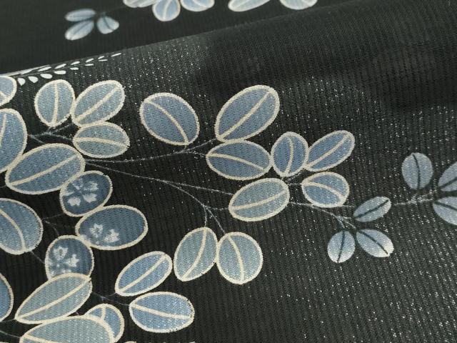 平和屋着物＊夏物　小紋　紗　草花文　洗える着物　AABK8866st