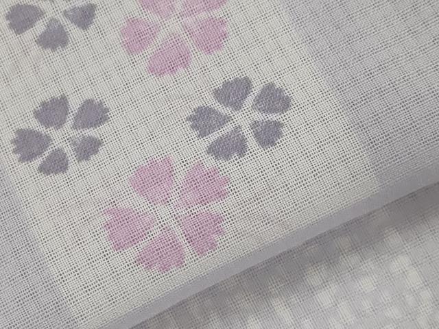 平和屋着物＊夏物　小紋　紗　市松花文　洗える着物　AABK8868st
