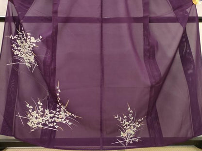 平和屋着物＊夏物　訪問着　絽　流水草花文　洗える着物　AABK8871st
