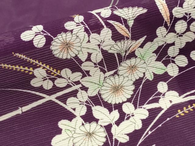 平和屋着物＊夏物　訪問着　絽　流水草花文　洗える着物　AABK8871st