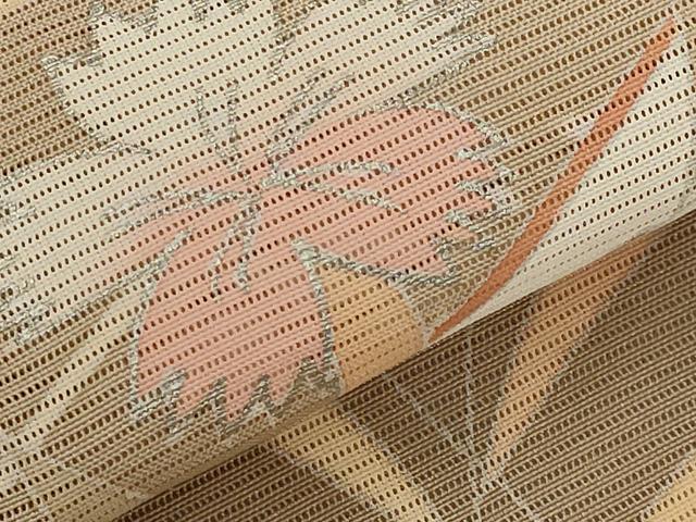 平和屋着物＊夏物　訪問着　絽　駒刺繍　花舟文　暈し染め　銀彩　正絹　逸品　AABK8876st