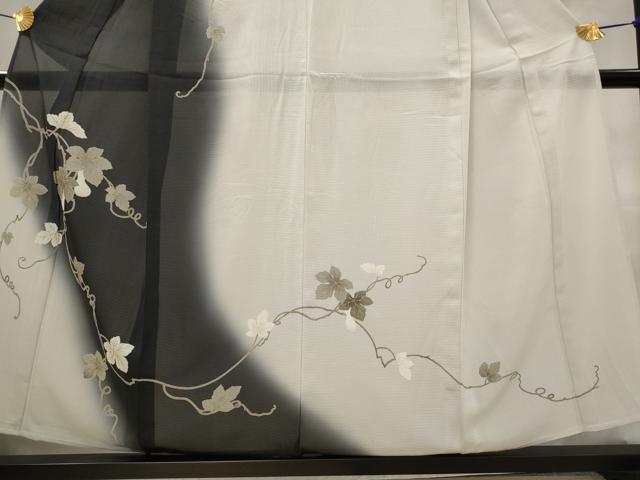 平和屋着物＊夏物　訪問着　絽　糸瓜　暈し染め　金彩　正絹　逸品　AABK8879st