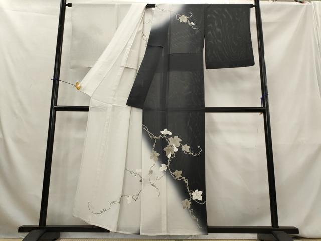 平和屋着物＊夏物　訪問着　絽　糸瓜　暈し染め　金彩　正絹　逸品　AABK8879st