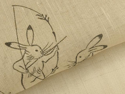 平和屋着物＊夏物　紗紬　鳥獣戯画　正絹　逸品　AABK8881st