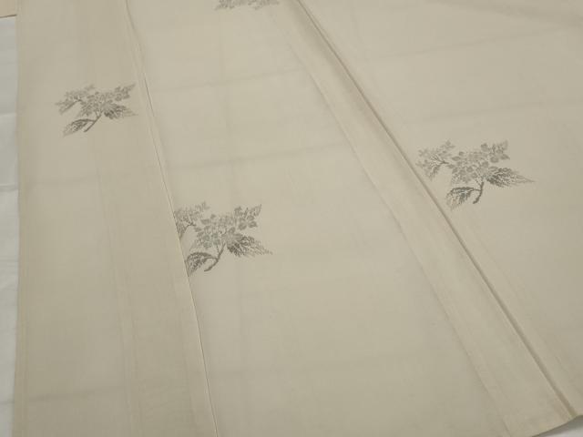 平和屋着物＊夏物　夏大島　草花文　正絹　逸品　AABK8883st