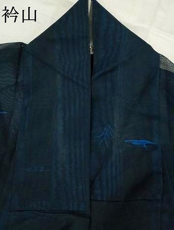 平和屋着物＊夏物　小紋　紗　風景文　正絹　逸品　AABK8891st