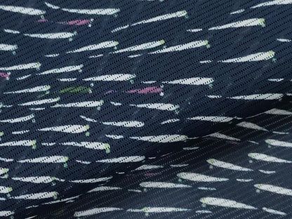 平和屋着物＊夏物　小紋　絽　魚　洗える着物　AABK8894st