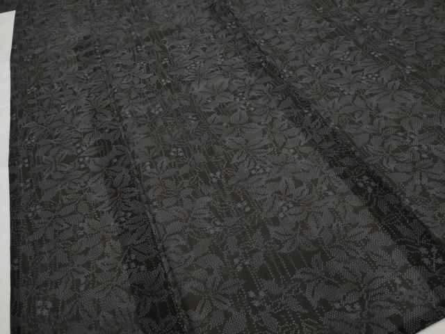 平和屋着物＊夏物　本場大島紬　夏大島　花尽し　正絹　逸品　AABK8898st