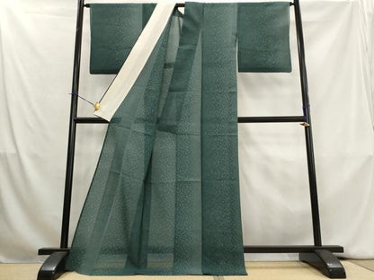平和屋着物＊夏物　本場大島紬　夏大島　間道　ロング丈　正絹　逸品　AABK8901st