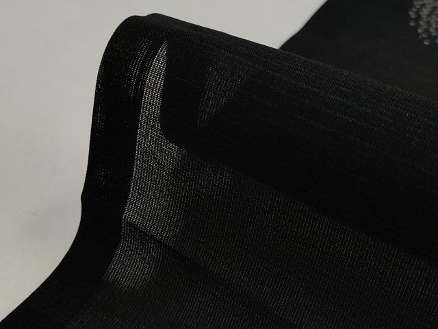 平和屋着物＊夏物　本場大島紬　夏大島　丸文　黒地　正絹　逸品　AABK8905st